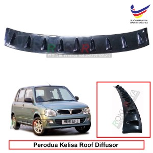 Perodua Kelisa (2001-2007) Vortex Generator Shark Fin Aerodynamic Rear Top Roof Diffuser Diffusor